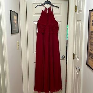 Azazie “Ginger style” bridesmaids dress in burgundy